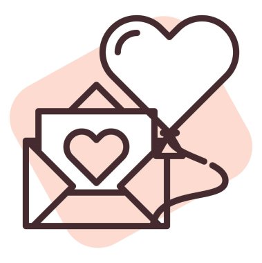 Bayram Sevgililer Günü, illüstrasyon, beyaz arkaplanda vektör.