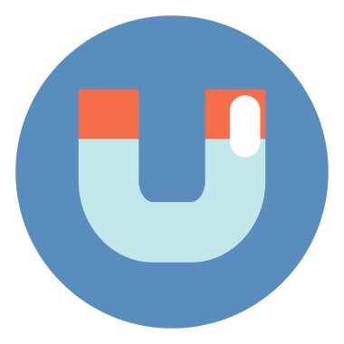 Laboratuvar mıknatısı, illüstrasyon, beyaz arkaplan üzerindeki vektör.