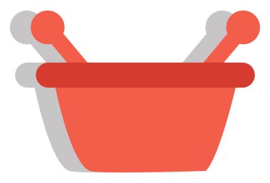 Pazar sepeti, illüstrasyon, beyaz arkaplanda vektör.