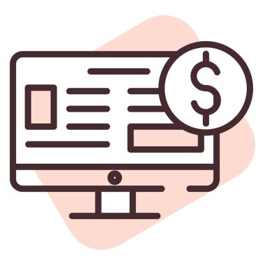 Pazarlama ücretli makale, illüstrasyon, beyaz arkaplan üzerindeki vektör.