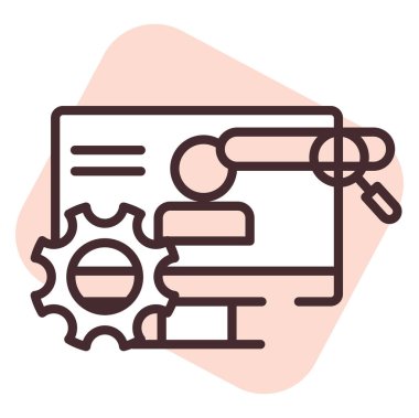 Pazarlama araması, illüstrasyon, beyaz arkaplan üzerindeki vektör.