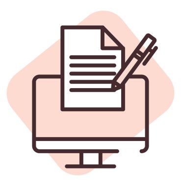 Beyaz arkaplanda pazarlama günlüğü, illüstrasyon, vektör.