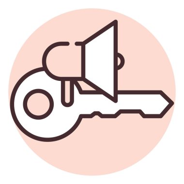 Pazarlama anahtarları, illüstrasyon, beyaz arkaplan üzerindeki vektör.