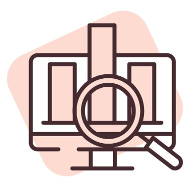 Pazarlama analizi, illüstrasyon, beyaz arkaplan üzerindeki vektör.