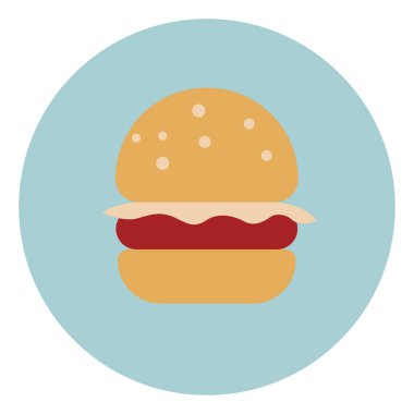 Sinema burger, illüstrasyon, beyaz arkaplanda vektör.