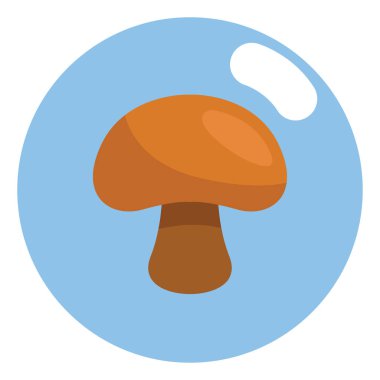 Turuncu mantar, illüstrasyon, beyaz arkaplanda vektör.