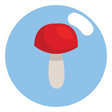 Botanik mantarı, illüstrasyon, beyaz arkaplanda vektör.