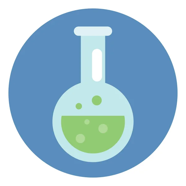 Εργαστήριο Πράσινη Αντίδραση Απεικόνιση Διάνυσμα Λευκό Φόντο — Διανυσματικό Αρχείο