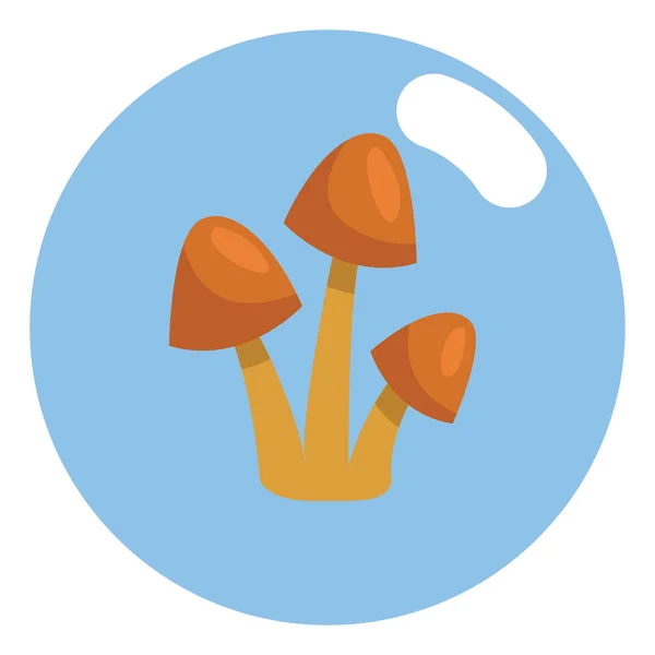 Orange Small Mushrooms Illustration Vector White Background — Stock Vector