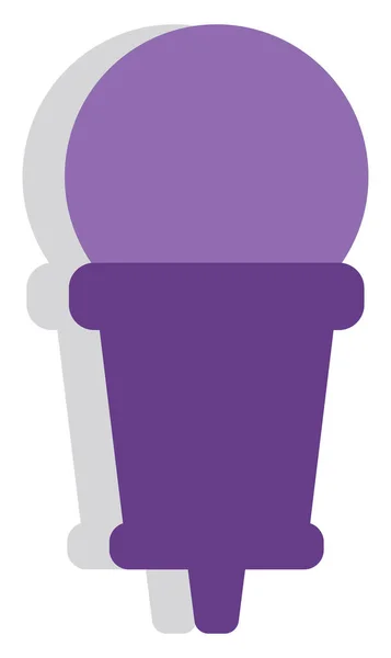 Microphone Violet Illustration Vecteur Sur Fond Blanc — Image vectorielle