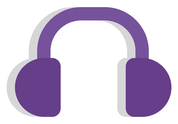 Purple Headphones Illustration Vector White Background — Stock Vector