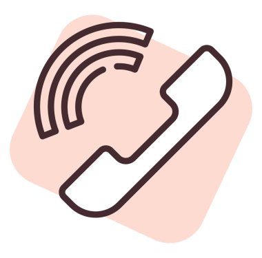 Ofis çağrısı, illüstrasyon, beyaz arkaplan vektörü.