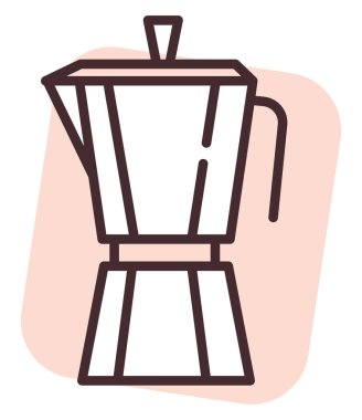 Ofis kahve makinesi, illüstrasyon, beyaz arkaplan vektörü.