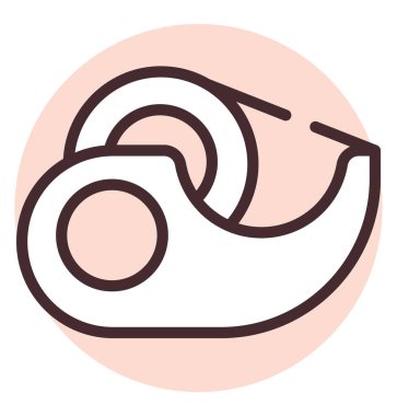 Ofis bandı, illüstrasyon, beyaz arkaplan üzerindeki vektör.