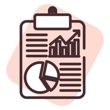 Ofis analizleri, illüstrasyon, beyaz arkaplan üzerindeki vektör.