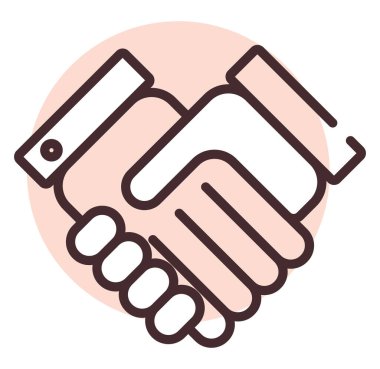 Ofis sözleşmesi, illüstrasyon, beyaz arkaplan vektörü.