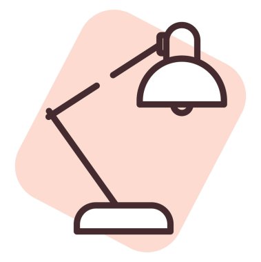 Ofis lambası, illüstrasyon, beyaz arkaplan üzerindeki vektör.