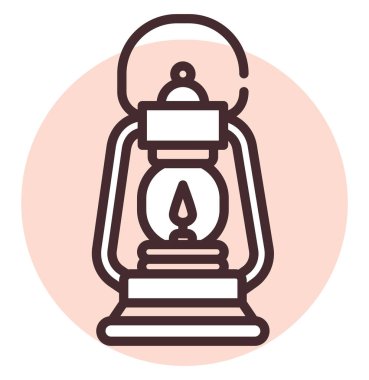 Park lambası, illüstrasyon, beyaz arkaplan vektörü.