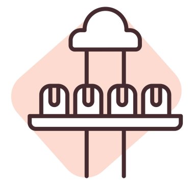 Park heyecanı, illüstrasyon, beyaz arkaplanda vektör.