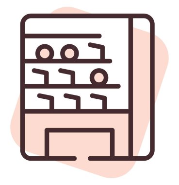 Park yiyecek makinesi, illüstrasyon, beyaz arkaplan vektörü.