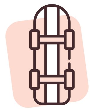 Park pateni, illüstrasyon, beyaz arkaplan vektörü.