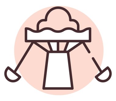 Park gezileri, illüstrasyon, beyaz arkaplanda vektör.