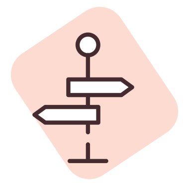 Park yönleri, illüstrasyon, beyaz arkaplan üzerindeki vektör.