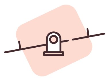 Park tahterevallisi, illüstrasyon, beyaz arkaplan üzerindeki vektör.