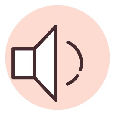 Beyaz arkaplanda ses, illüstrasyon, vektör çal.