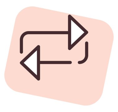 Ortam tekrarı, illüstrasyon, beyaz arkaplan üzerindeki vektörü oynat.