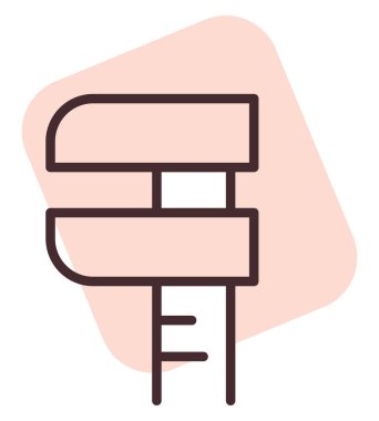 Tesisat ölçüm aracı, illüstrasyon, beyaz arkaplan üzerindeki vektör.