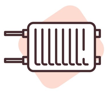 Tesisat ısısı, illüstrasyon, beyaz arkaplan vektörü.