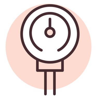 Tesisat basıncı, illüstrasyon, beyaz arkaplan vektörü.