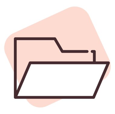 Ortam dizinini, illüstrasyonunu, beyaz arkaplanda vektörünü oynat.