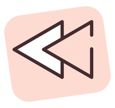 Önceki ortam, illüstrasyon, beyaz arkaplan üzerindeki vektörü oynat.