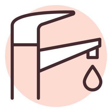 Musluk, illüstrasyon, beyaz arkaplan üzerindeki vektör.