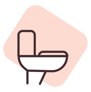 Su tesisatı klozet, illüstrasyon, beyaz arka planda vektör..