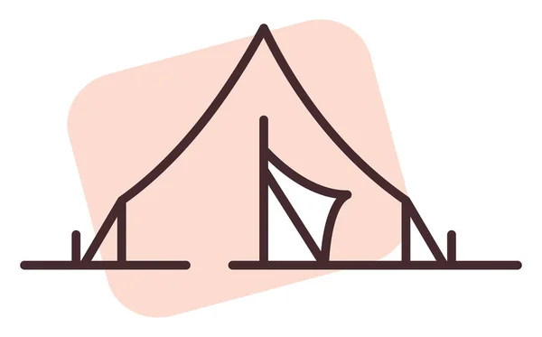 公園のテント イラスト 白い背景のベクトル — ストックベクタ