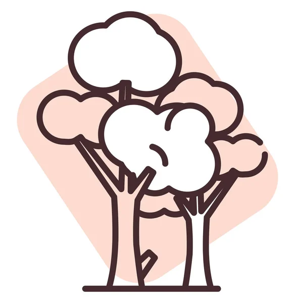 Park Bomen Illustratie Vector Witte Achtergrond — Stockvector