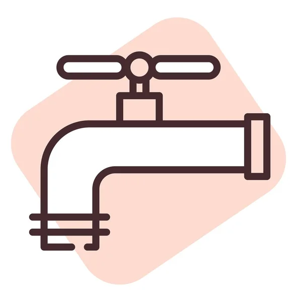 Plumbing Tap Illustration Vector White Background — Stock Vector