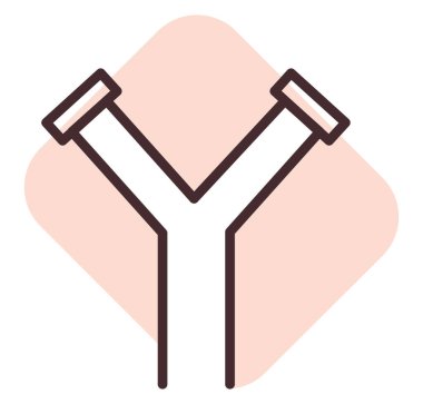 İki yönlü boru, illüstrasyon, beyaz arkaplan vektörü.