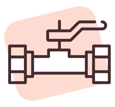 Tesisat musluğu, illüstrasyon, beyaz arkaplan vektörü.