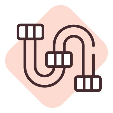 Tesisat boru sistemi, illüstrasyon, beyaz arkaplan üzerindeki vektör.