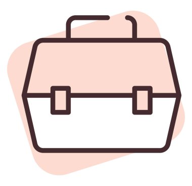 Tesisat araçları çantası, illüstrasyon, beyaz arkaplan üzerindeki vektör.