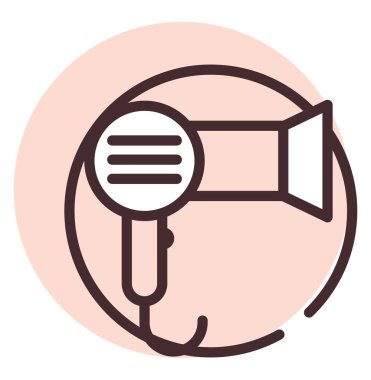 Havuz saç kurutma servisi, illüstrasyon, beyaz arkaplan üzerindeki vektör.