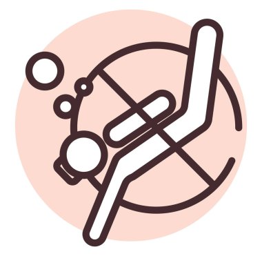 Havuz dalışı, illüstrasyon, beyaz arkaplan vektörü yok.