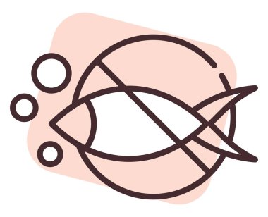 Havuz balığı beslemeye izin verilmiyor, illüstrasyon, beyaz arkaplan üzerindeki vektör.