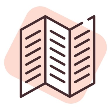 Yazdırma broşürü, illüstrasyon, beyaz arkaplan üzerindeki vektör.