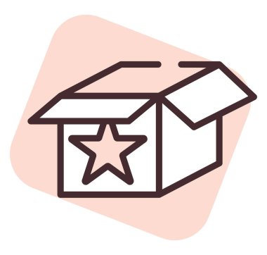 Yazdırma kutusu, illüstrasyon, beyaz arkaplan üzerindeki vektör.