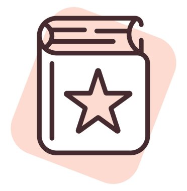 Kitap kapağı, illüstrasyon, beyaz arkaplan üzerindeki vektör yazdırılıyor.